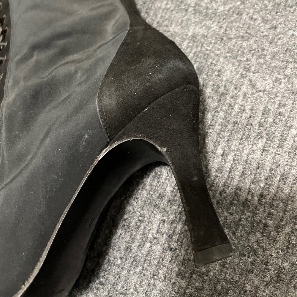 Vtg CHARLES DAVID By Nathalie M Lace Up Victorian Boots Sz 8 - Picture 3 of 13